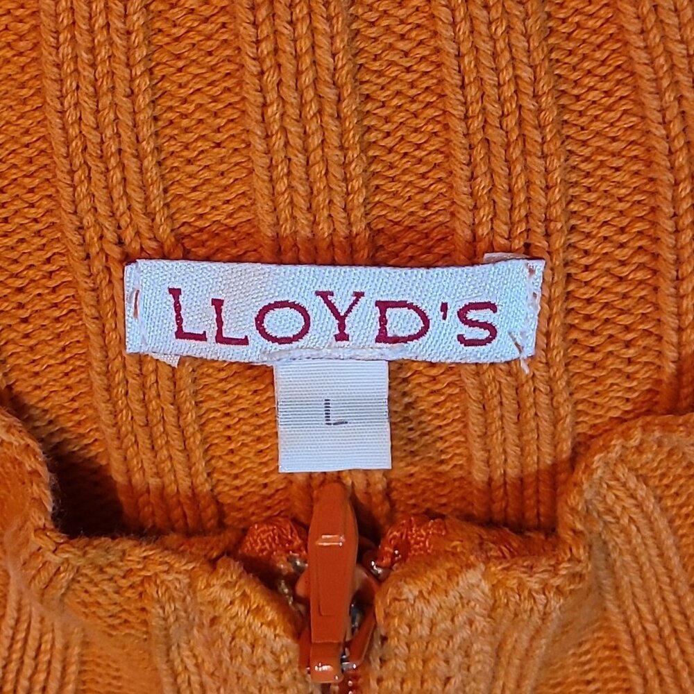L | Lloyd's | Ribbed Knit Zip-Up Sweater - Picture 4 of 5